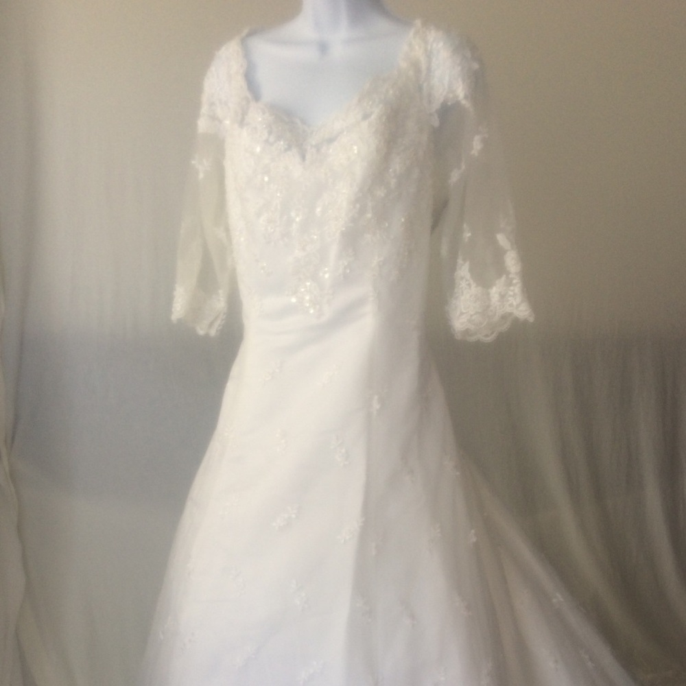 SALE! David’s Bridal wedding gown/dress size 20 - Picture 2 of 8